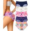 imagevoenxe Women Seamless Hipster UnderwearBreathable Ladies Panties BikiniNo Show BriefsComfortable Undies for Women 5PackB5 Pack Pattern Design