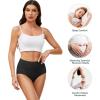 imagevoenxe High Waisted Underwear for WomenCotton Ladies PantiesBreathable Soft Full Coverage BriefsComfy Underpants4 PackBlack