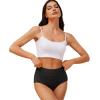 imagevoenxe High Waisted Underwear for WomenCotton Ladies PantiesBreathable Soft Full Coverage BriefsComfy Underpants4 PackBlack