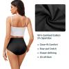imagevoenxe High Waisted Underwear for WomenCotton Ladies PantiesBreathable Soft Full Coverage BriefsComfy Underpants4 PackBlack