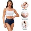 imagevoenxe High Waisted Underwear for WomenCotton Ladies PantiesBreathable Soft Full Coverage BriefsComfy Underpants4 PackBlue