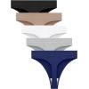 imagevoenxe Seamless High Waisted Women Underwear ThongsNo Show High Rise Panties ThongBreathable Comfortable Sports Tanga PackBasic