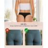 imagevoenxe Seamless High Waisted Women Underwear ThongsNo Show High Rise Panties ThongBreathable Comfortable Sports Tanga PackGray