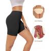 imagevoenxe Women Cotton Boy Shorts UnderwearLady Boxers BriefsHigh Waist Anti Chafing BoyShortSoft Long Leg Biker Panty4 PackBlack