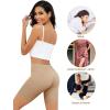 imagevoenxe Women Cotton Boy Shorts UnderwearLady Boxers BriefsHigh Waist Anti Chafing BoyShortSoft Long Leg Biker Panty4 PackBlacknude