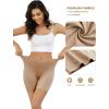 imagevoenxe Women Cotton Boy Shorts UnderwearLady Boxers BriefsHigh Waist Anti Chafing BoyShortSoft Long Leg Biker Panty4 PackBlacknude