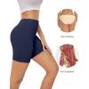 imagevoenxe Women Cotton Boy Shorts UnderwearLady Boxers BriefsHigh Waist Anti Chafing BoyShortSoft Long Leg Biker Panty4 PackBlue