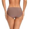 imagevoenxe Women Seamless Hipster UnderwearBreathable Ladies Panties BikiniNo Show BriefsComfortable Undies for Women 5PackCoffee