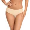 imagevoenxe Women Seamless Hipster UnderwearBreathable Ladies Panties BikiniNo Show BriefsComfortable Undies for Women 5PackD5 Pack Apricot