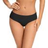 imagevoenxe Women Seamless Hipster UnderwearBreathable Ladies Panties BikiniNo Show BriefsComfortable Undies for Women 5PackE5 Pack Black