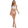 imagevoenxe Seamless Lace Thongs for Women No Show Thong UnderwearLady Breathable Comfort Panty Soft Laser Cut UndieTanga5PackBasic