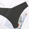 imagevoenxe Seamless Women Underwear ThongV Cut No Show Line Ladies PantiesLow Rise Breathable Comfortable Undies V Waist 5PackBlack