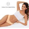 imagevoenxe Seamless Women Underwear ThongV Cut No Show Line Ladies PantiesLow Rise Breathable Comfortable Undies V Waist 5PackNude