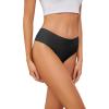 imagevoenxe Seamless Women Underwear ThongsHigh Waisted No Show Ladies PantiesBreathable Comfortable Hi Rise Cut Undies5PackBlack