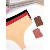 imagevoenxe Seamless Women Underwear ThongsHigh Waisted No Show Ladies PantiesBreathable Comfortable Hi Rise Cut Undies5PackCoffee