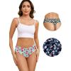 imagevoenxe Seamless Women Underwear ThongsHigh Waisted No Show Ladies PantiesBreathable Comfortable Hi Rise Cut Undies5PackFloral