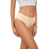 imagevoenxe Seamless Women Underwear ThongsHigh Waisted No Show Ladies PantiesBreathable Comfortable Hi Rise Cut Undies5PackNude