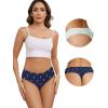 imagevoenxe Seamless Women Underwear ThongsHigh Waisted No Show Ladies PantiesBreathable Comfortable Hi Rise Cut Undies5PackPattern