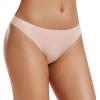 imagevoenxe Seamless Women Underwear ThongsNo Show Ladies ThongNo Line Workout Breathable Comfortable PantiesSoft Undies5PackD5 Pack Apricot