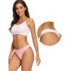 imagevoenxe Seamless Women Underwear ThongsNo Show Ladies ThongNo Line Workout Breathable Comfortable PantiesSoft Undies5PackF5 Pack Bright Color