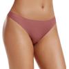 imagevoenxe Seamless Women Underwear ThongsNo Show Ladies ThongNo Line Workout Breathable Comfortable PantiesSoft Undies5PackI5 Pack Coffee