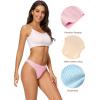 imagevoenxe Women Bikini UnderwearSeamless Breathable Ladies PantiesNo Show Comfortable Briefs Undies for WomenHipster5PackE5 Pack Bright Color