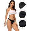 imagevoenxe Women Bikini UnderwearSeamless Breathable Ladies PantiesNo Show Comfortable Briefs Undies for WomenHipster5PackF5 Pack Black