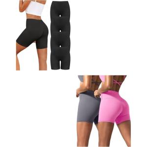 imagevoenxe Women Boyshort Underwear 4 Pack and 2 Pack HighWaist Women Yoga Shorts