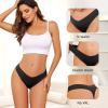imagevoenxe Seamless Women Underwear ThongLow Rise No Show Ladies PantiesV Waist Cut No Line Breathable Brief Comfortable 5PackBlack