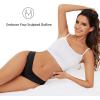 imagevoenxe Seamless Women Underwear ThongLow Rise No Show Ladies PantiesV Waist Cut No Line Breathable Brief Comfortable 5PackBlack