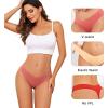 imagevoenxe Seamless Women Underwear ThongLow Rise No Show Ladies PantiesV Waist Cut No Line Breathable Brief Comfortable 5PackCoffee