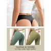 imagevoenxe Seamless Women Underwear ThongsHigh Waisted Ladies No Show Panties LineInvisible Comfy Workout UndiesSoft5PackBasics