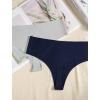 imagevoenxe Seamless Women Underwear ThongsHigh Waisted Ladies No Show Panties LineInvisible Comfy Workout UndiesSoft5PackBasics