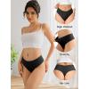 imagevoenxe Seamless Women Underwear ThongsHigh Waisted Ladies No Show Panties LineInvisible Comfy Workout UndiesSoft5PackBlack