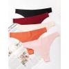 imagevoenxe Seamless Women Underwear ThongsLadies Workout No Show PantiesInvisible Comfortable Athletic Gym UndiesSoft5PackAssorted