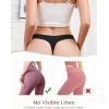 imagevoenxe Seamless Women Underwear ThongsLadies Workout No Show PantiesInvisible Comfortable Athletic Gym UndiesSoft5PackBlack