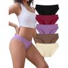 imagevoenxe Seamless Bikini Underwear for WomenNo Show Ladies PantiesInvisible Hipster Panty Brief UndiesLow Rise Cheeky5 PackAssorted
