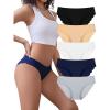 imagevoenxe Seamless Bikini Underwear for WomenNo Show Ladies PantiesInvisible Hipster Panty Brief UndiesLow Rise Cheeky5 PackBasic