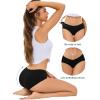 image:imagevoenxe Cotton Underwear Women Hipster Brief PantiesBreathable Womens Full Coverage BikiniSoft Workout Ladies Undies5 PackBlack