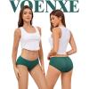 image:imagevoenxe Cotton Underwear Women Hipster Brief PantiesBreathable Womens Full Coverage BikiniSoft Workout Ladies Undies5 PackVintage