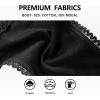image:imagevoenxe Seamless Lace Thongs for Women No Show Thong UnderwearLady Breathable Comfort Panty Soft Laser Cut UndieTanga5Pack Black