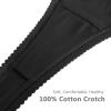 image:imagevoenxe Seamless Lace Thongs for Women No Show Thong UnderwearLady Breathable Comfort Panty Soft Laser Cut UndieTanga5Pack Black