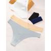 image:imagevoenxe Seamless Thongs for WomenNo Show Ladies UnderwearInvisible Comfortable PantiesLow Rise Gym Workout Undies5 PackBasic