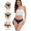 image:imagevoenxe Seamless Thongs for WomenNo Show Ladies UnderwearInvisible Comfortable PantiesLow Rise Gym Workout Undies5 PackBlack